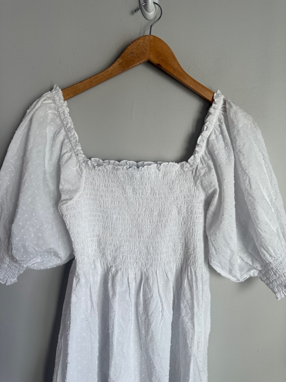 The Athena Nap Dress in white Swiss dot Small - Picture 5 of 11